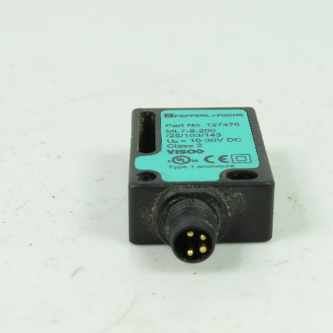 Pepperl & Fuchs 127476 ML7-8-200/25/103/143 Diffuse Made Sensor 10-30VDC Class 2