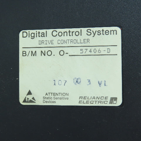 Reliance O-57406-D 57406 Drive Controller