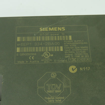 Siemens 1P 6EP1 334-2BA00 Sitop Power 10 Power Supply Module