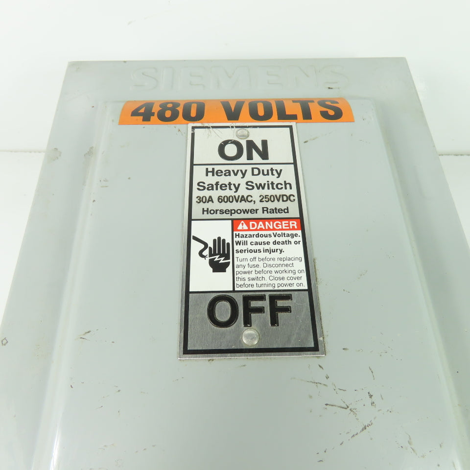 Siemens HNF361 30A Safety Disconnect Switch Non-Fusible 600V