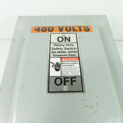 Siemens HNF361 30A Safety Disconnect Switch Non-Fusible 600V