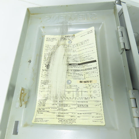 Siemens HNF361 30A Safety Disconnect Switch Non-Fusible 600V