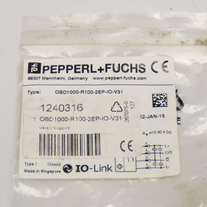 Pepperl + Fuchs OBD1000-R100-2EP-IO-V31 1240316 Diffuse Mode Sensor