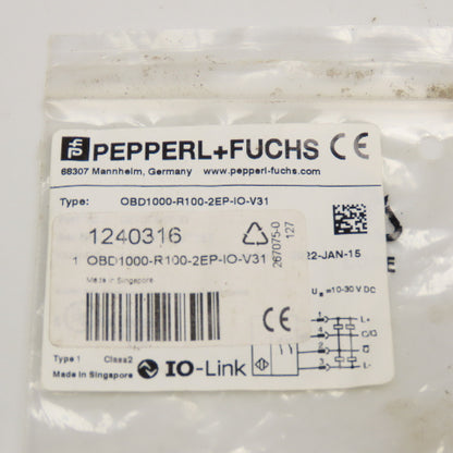 Pepperl + Fuchs OBD1000-R100-2EP-IO-V31 1240316 Diffuse Mode Sensor