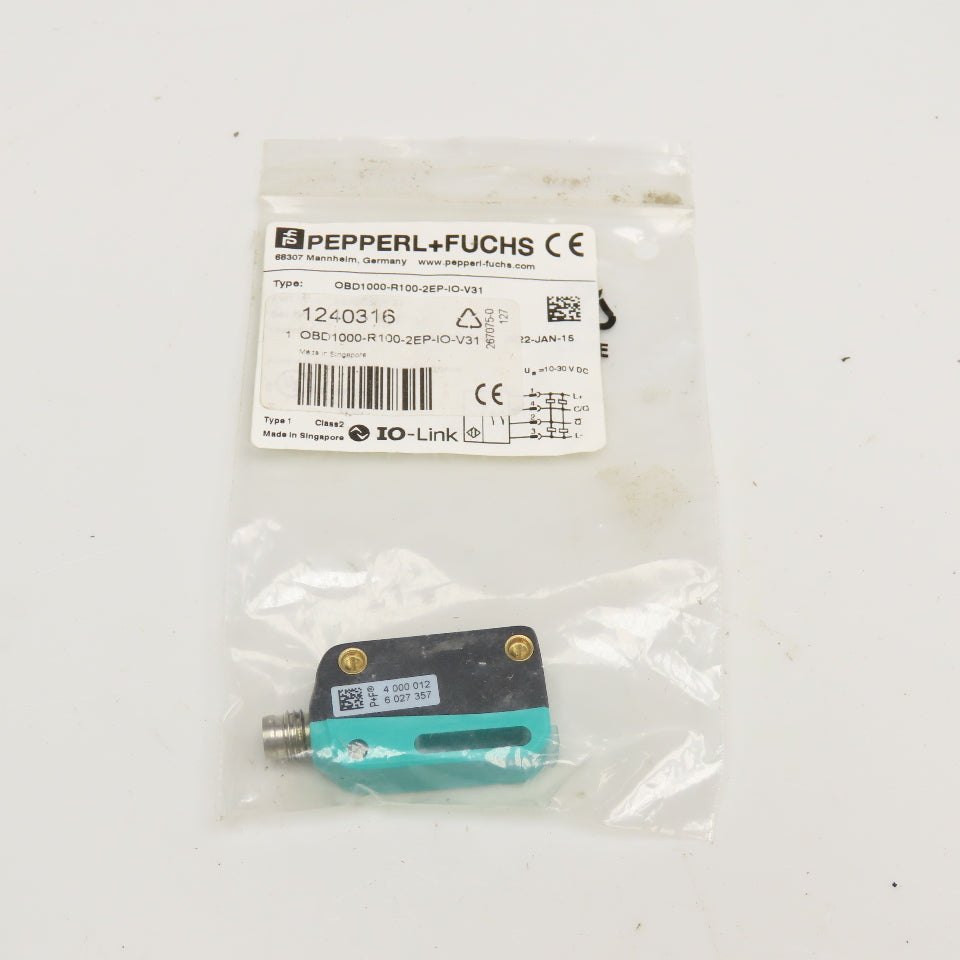 Pepperl + Fuchs OBD1000-R100-2EP-IO-V31 1240316 Diffuse Mode Sensor
