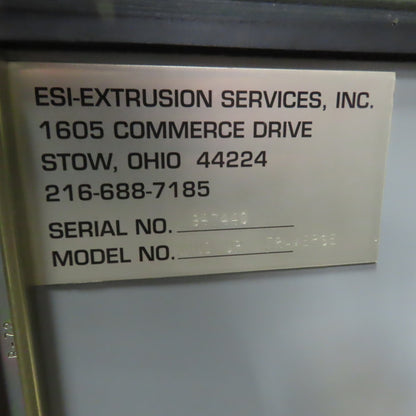 Esi-Extrusion 1/4HP Wind-up W/ Traverse Winder Machine 230/480V 1PH Tested