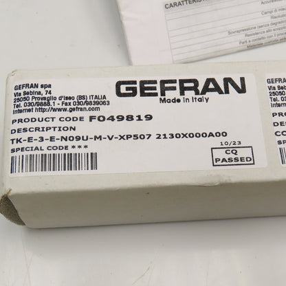 Gefran TK-E-3-E-N09U-M-V-XP507 Pressure Sensor 10-30VDC -1+9 Bar Range