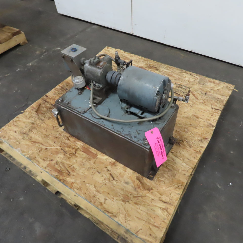 3/4HP 10 Gallon Hydraulic Power Unit 230/460V 3-Phase W/Vickers PVC-PIS0-06CR-20