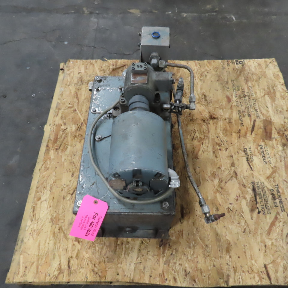 3/4HP 10 Gallon Hydraulic Power Unit 230/460V 3-Phase W/Vickers PVC-PIS0-06CR-20