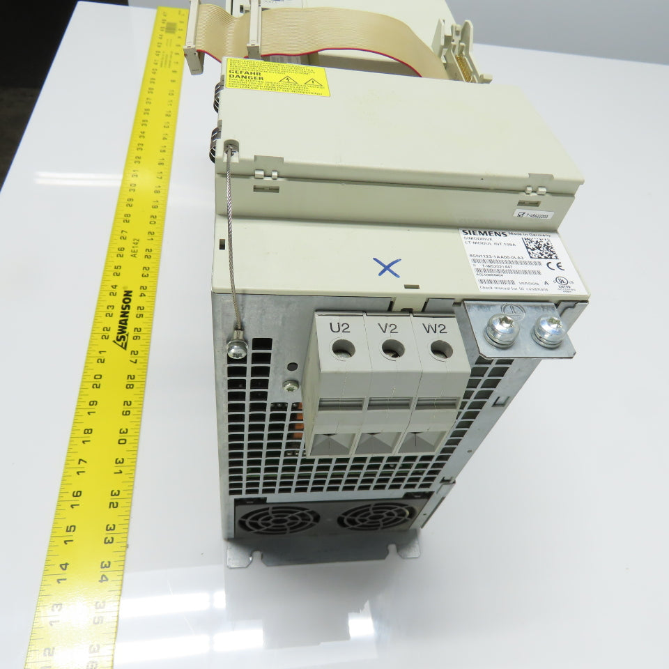 Siemens 6SN1123-1AA00-0LA3 Simodrive Power Module W/ 6SN1118-0NJ00-0AA1 Control