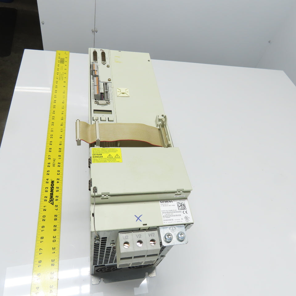 Siemens 6SN1123-1AA00-0LA3 Simodrive Power Module W/ 6SN1118-0NJ00-0AA1 Control