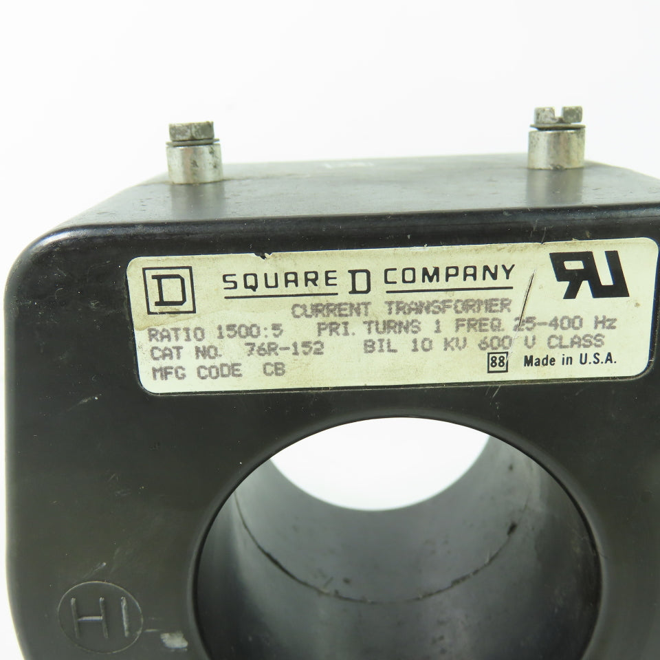 Square D 76R-152 1500:1 Current Transformer 10KV 600V