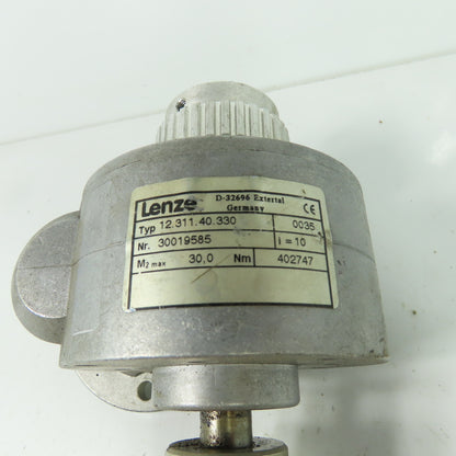Lenze 12.311.40.330 Gearbox M2 Max 30.0Nm i=10 Nr. 30019585 3-Bolt Flange