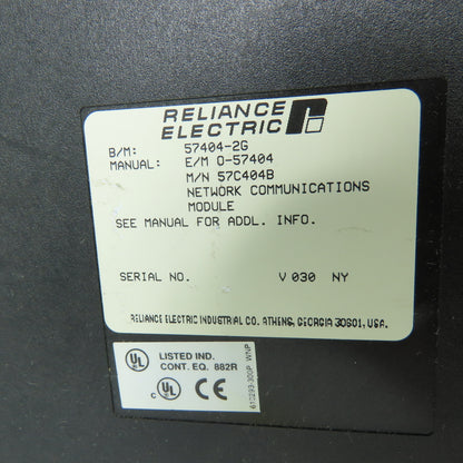Reliance Electric 57404-2G PLC Network Communication Module 57C404B