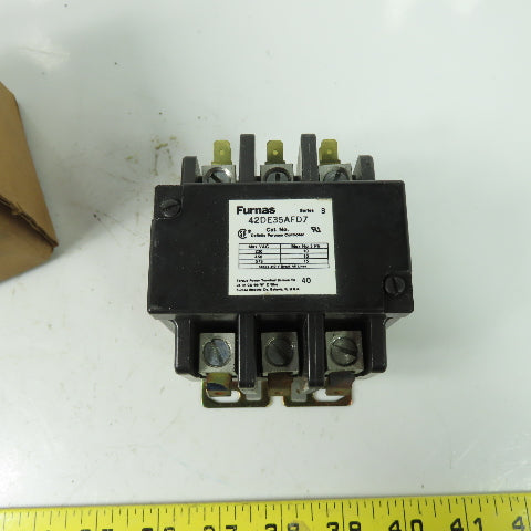 Furnas 42DE35AFD7 3-Pole Magnetic Contactor 600V 15Hp 50/60Hz 120V Coil