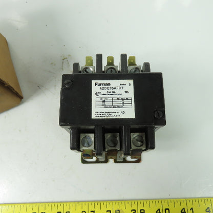 Furnas 42DE35AFD7 3-Pole Magnetic Contactor 600V 15Hp 50/60Hz 120V Coil
