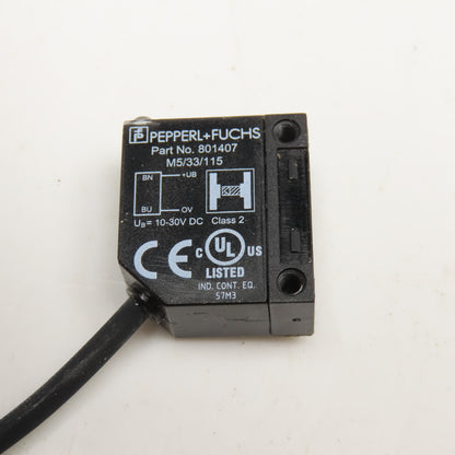 Pepperl + Fuchs M5/33/115 801407 Photoelectric Thru Beam Sensor