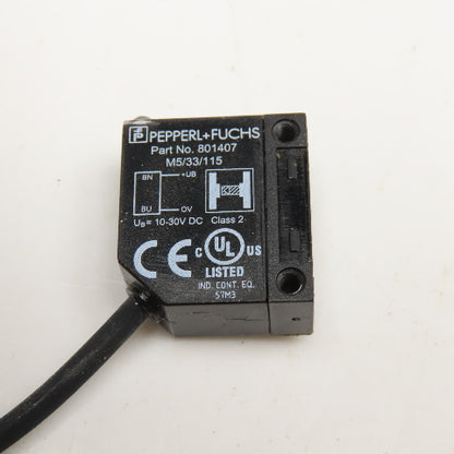 Pepperl + Fuchs M5/33/115 801407 Photoelectric Thru Beam Sensor