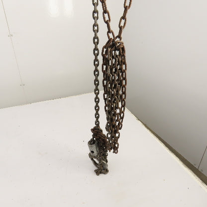 CM Cyclone Model M 1/2 Ton 1000 LB Manual Chain Fall Hoist 8' Lift 6' Pendant