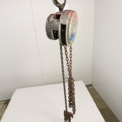 CM Cyclone Model M 1/2 Ton 1000 LB Manual Chain Fall Hoist 8' Lift 6' Pendant