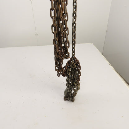 CM Cyclone Model M 1/2 Ton 1000 LB Manual Chain Fall Hoist 8' Lift 6' Pendant