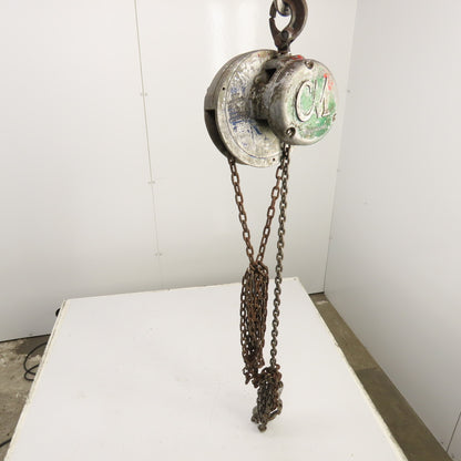 CM Cyclone Model M 1/2 Ton 1000 LB Manual Chain Fall Hoist 8' Lift 6' Pendant