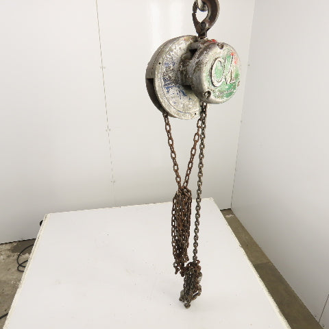 CM Cyclone Model M 1/2 Ton 1000 LB Manual Chain Fall Hoist 8' Lift 6' Pendant