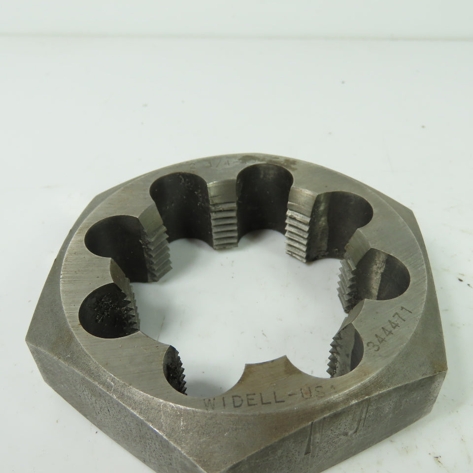 Widell 344471 2-1/4-10 Hexagon Rethreading Die