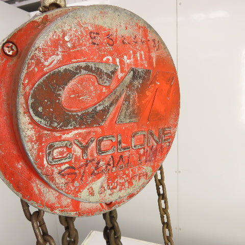 CM Cyclone Model S 2 Ton 4000 LB Manual Chain Fall Hoist 20' Lift 12' Pendant