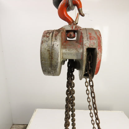 CM Cyclone Model S 2 Ton 4000 LB Manual Chain Fall Hoist 20' Lift 12' Pendant