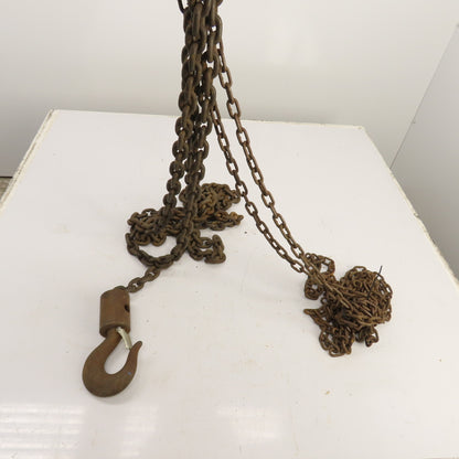 CM Cyclone Model S 2 Ton 4000 LB Manual Chain Fall Hoist 20' Lift 12' Pendant