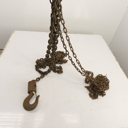 CM Cyclone Model S 2 Ton 4000 LB Manual Chain Fall Hoist 20' Lift 12' Pendant