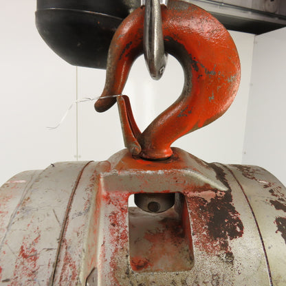 CM Cyclone Model S 2 Ton 4000 LB Manual Chain Fall Hoist 20' Lift 12' Pendant