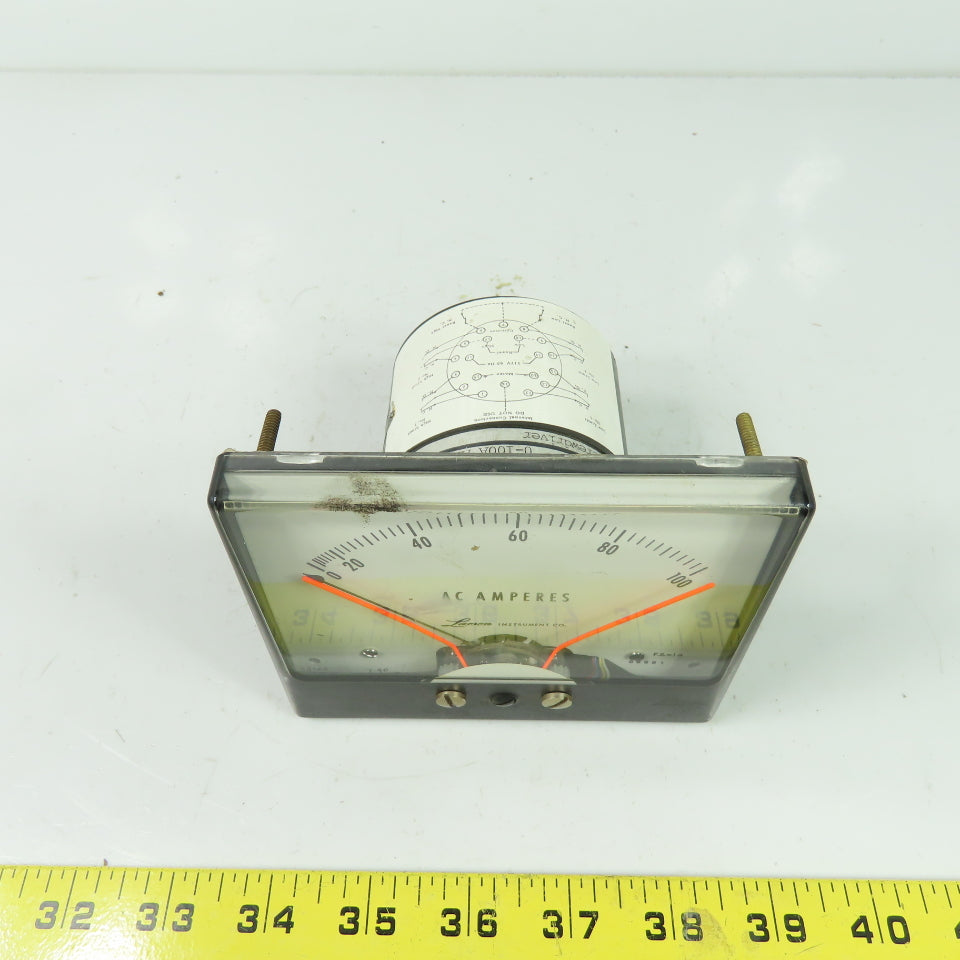 Larson 4.5WV AC Amperes Power Panel Meter 0-100 117V 0-1A Range