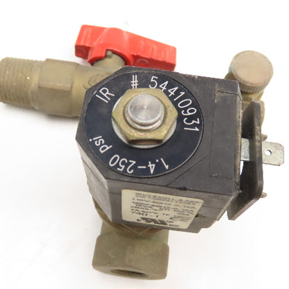 Ingersoll Rand 1/4" NPT Solenoid Valve W/ 1/2" Shut Off 1.4-250PSI
