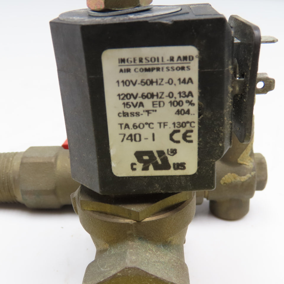 Ingersoll Rand 1/4" NPT Solenoid Valve W/ 1/2" Shut Off 1.4-250PSI