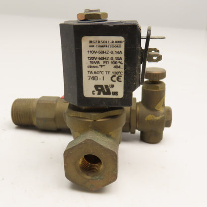 Ingersoll Rand 1/4" NPT Solenoid Valve W/ 1/2" Shut Off 1.4-250PSI