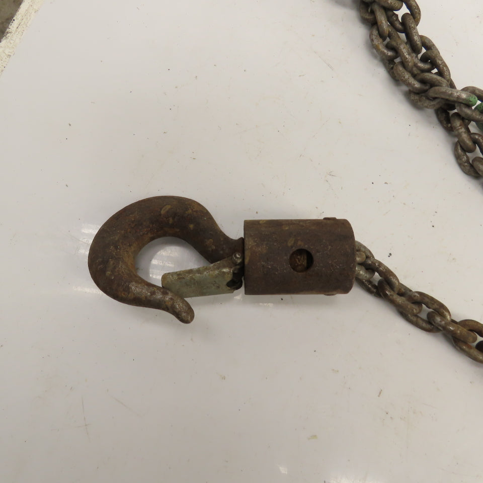 CM Cyclone Model S 2 Ton 4000 LB Manual Chain Fall Hoist 15' Lift 13' Pendant