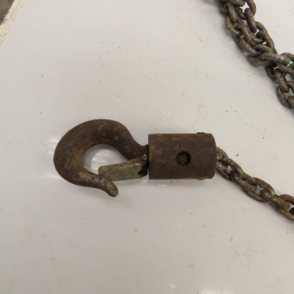 CM Cyclone Model S 2 Ton 4000 LB Manual Chain Fall Hoist 15' Lift 13' Pendant