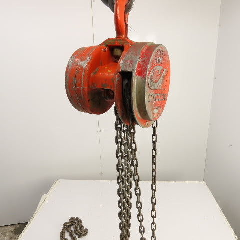 CM Cyclone Model S 2 Ton 4000 LB Manual Chain Fall Hoist 15' Lift 13' Pendant