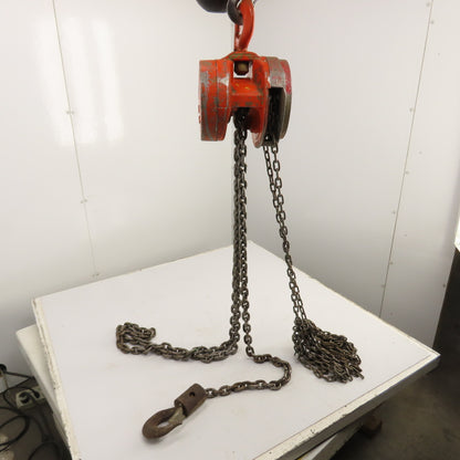 CM Cyclone Model S 2 Ton 4000 LB Manual Chain Fall Hoist 15' Lift 13' Pendant
