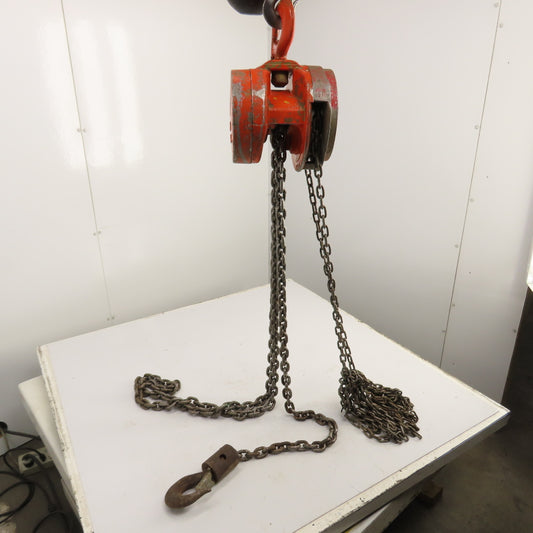 CM Cyclone Model S 2 Ton 4000 LB Manual Chain Fall Hoist 15' Lift 13' Pendant