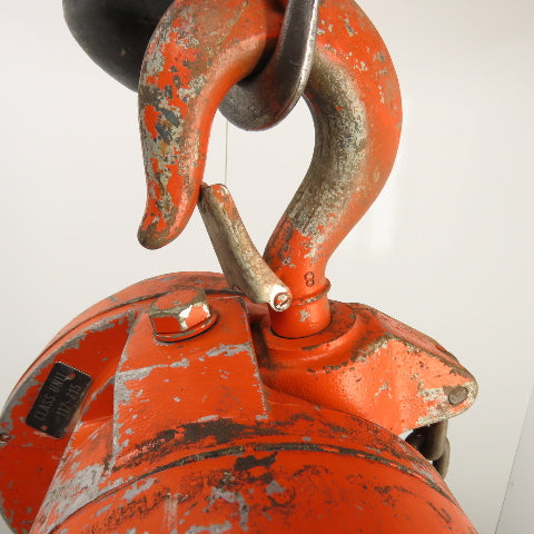CM Cyclone Model S 4 Ton 8000 LB Manual Chain Fall Hoist 8' Lift 6' Pendant