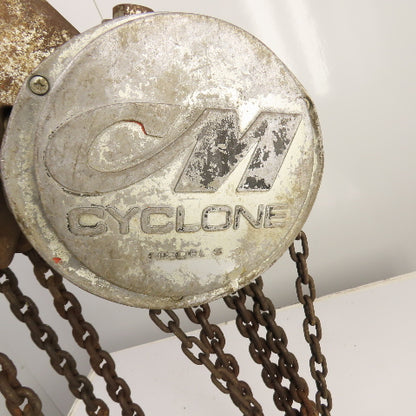CM Cyclone Model S 8 Ton 16,000 LB Manual Chain Fall Hoist 8' Lift 17' Pendant