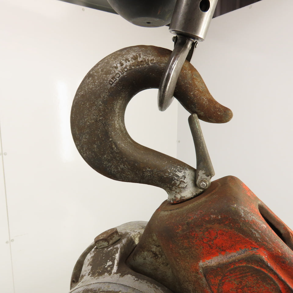 CM Cyclone Model S 8 Ton 16,000 LB Manual Chain Fall Hoist 8' Lift 17' Pendant