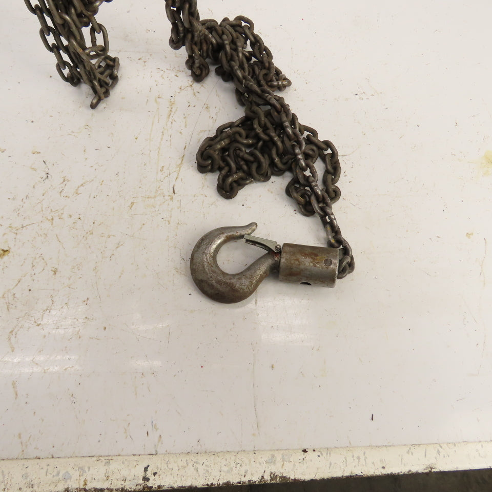 CM Cyclone Model S 1 Ton 2000 LB Manual Chain Fall Hoist 20' Lift 11' Pendant