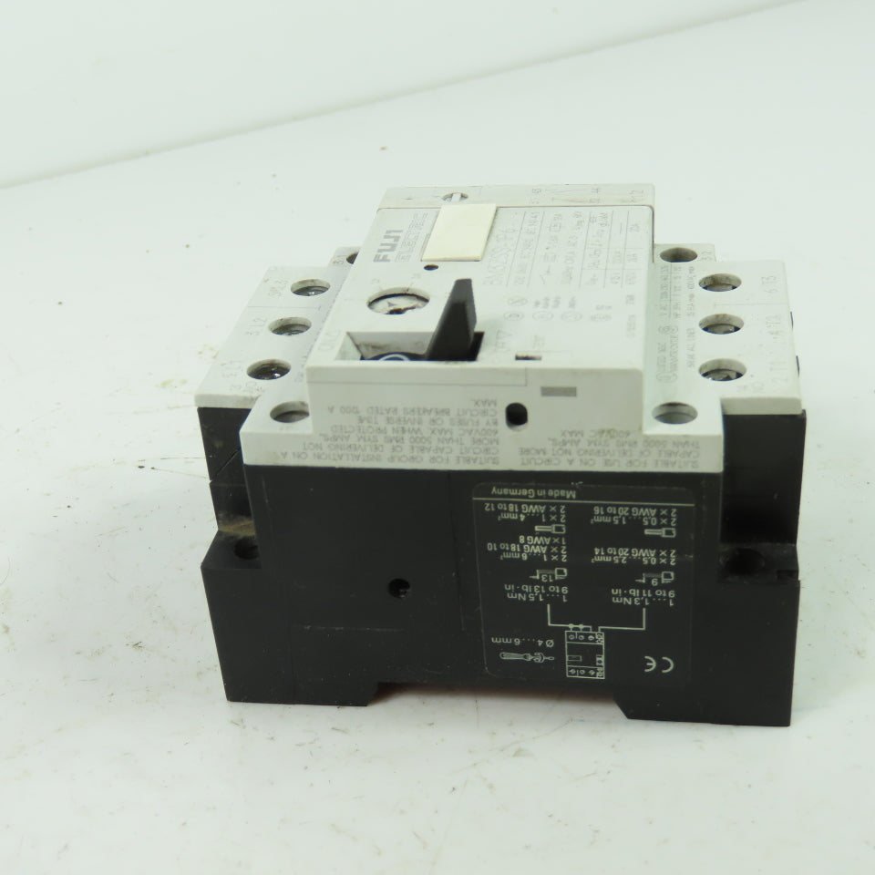 Fuji BM3ZSS-1P6 3-Pole Circuit Breaker 600VAC 1-1.6A