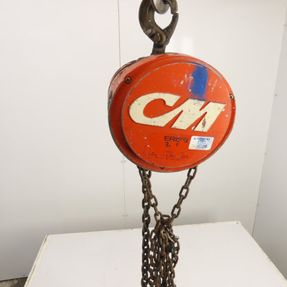 CM Cyclone Model S 1 Ton 2000 LB Manual Chain Fall Hoist 10' Lift 6' Pendant