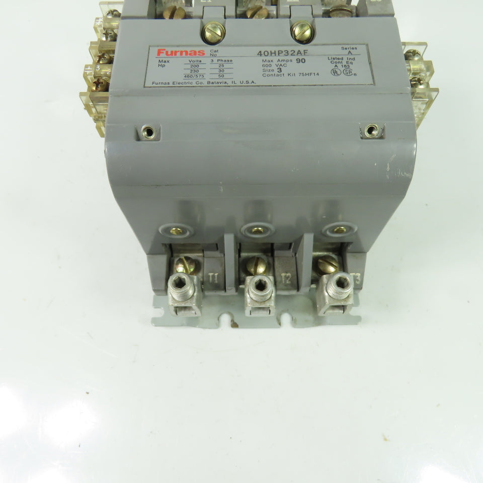 Furnas 40HP32AF Ser A 600V 90A Size 3 Contactor 110/120V Coil
