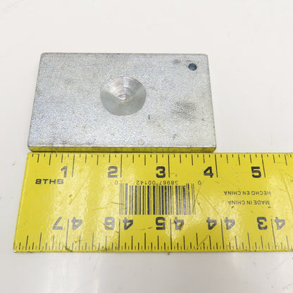 2-3/8" x 4" Hot Dip Galvanized Steel Plate Floor Target Pad 1" Dimple Lot Of 4